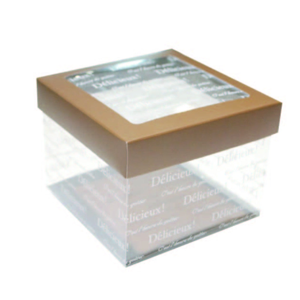 4-7/8 x 4-7/8 x 3-1/2" Clear Cookie Box (KO120)